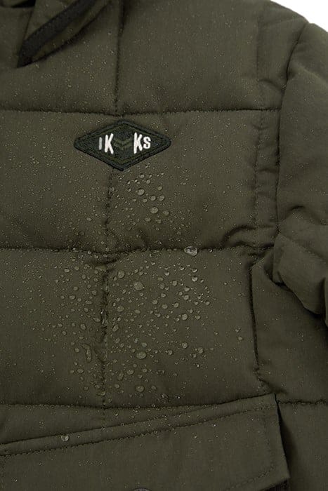 BOYS’ KHAKI DOUBLE OPENING POCKET PADDED JACKET 7