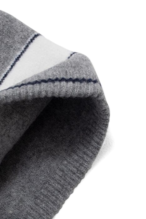 BOYS’ GREY SLOGAN JACQUARD KNIT SNOOD 6