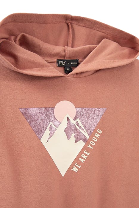 GIRLS’ TERRACOTTA MOUNTAIN IMAGE HOODIE 3
