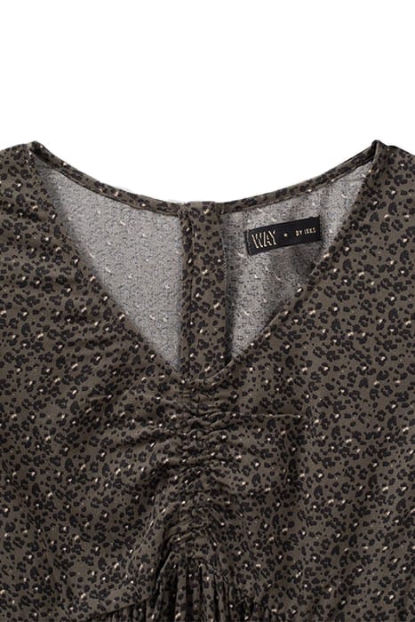 GIRLS’ KHAKI LEOPARD PRINT LENZING™ ECOVERO™ DRESS 3