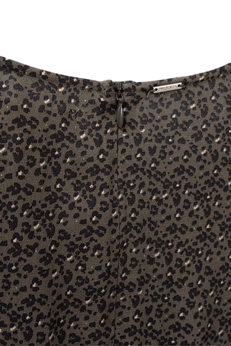 GIRLS’ KHAKI LEOPARD PRINT LENZING™ ECOVERO™ DRESS 7