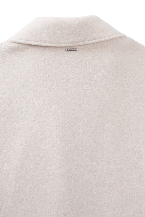 GIRLS’ ECRU DOUBLE-BREASTED LONG COAT 3