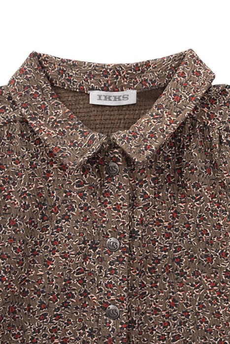 BABY GIRLS’ KHAKI LEOPARD FLORAL PRINT BLOUSE 3