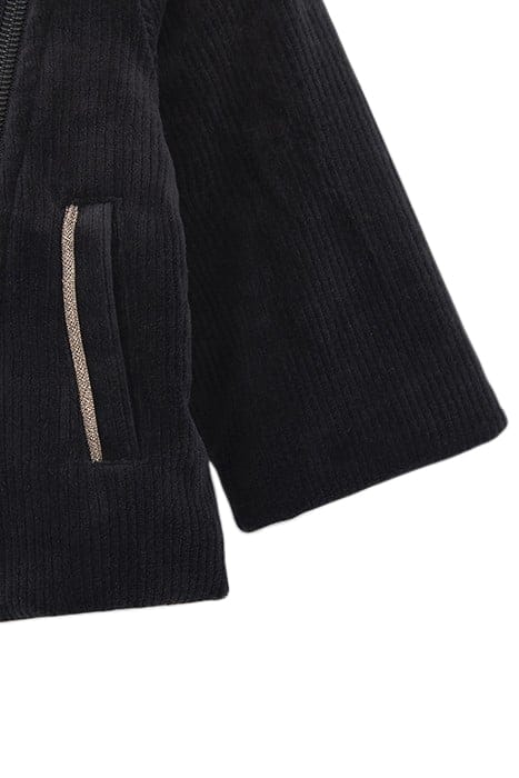 GIRLS’ BLACK CORDUROY BIKER-STYLE CARDIGAN 4