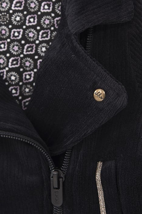 GIRLS’ BLACK CORDUROY BIKER-STYLE CARDIGAN 5