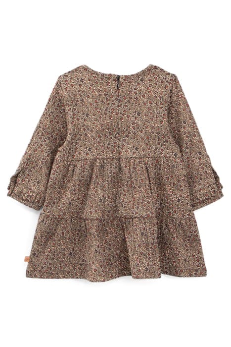BABY GIRLS’ KHAKI LEOPARD FLORAL PRINT DRESS 2