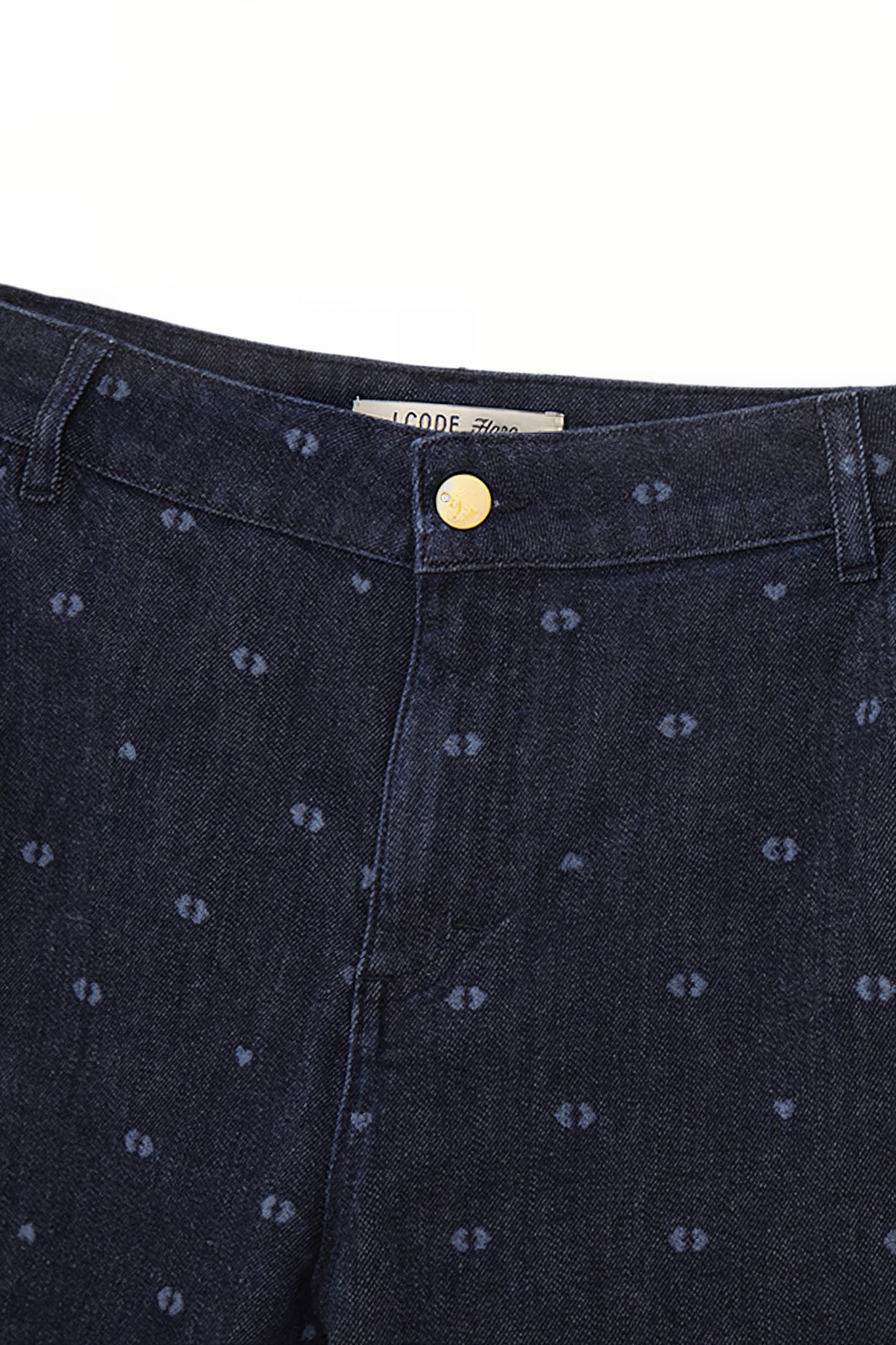 RAW DOUBLE HEART MONOGRAM PRINT FLARED JEANS 2