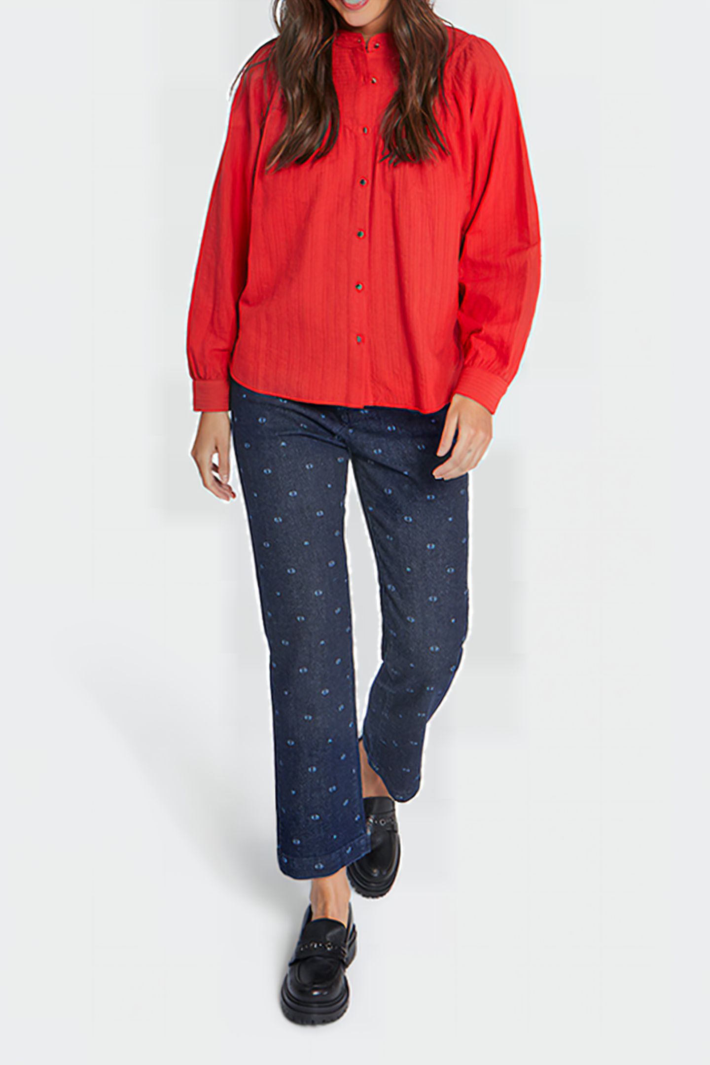 WINTER CRIMSON BLOUSE WITH RAGLAN SLEEVES 1