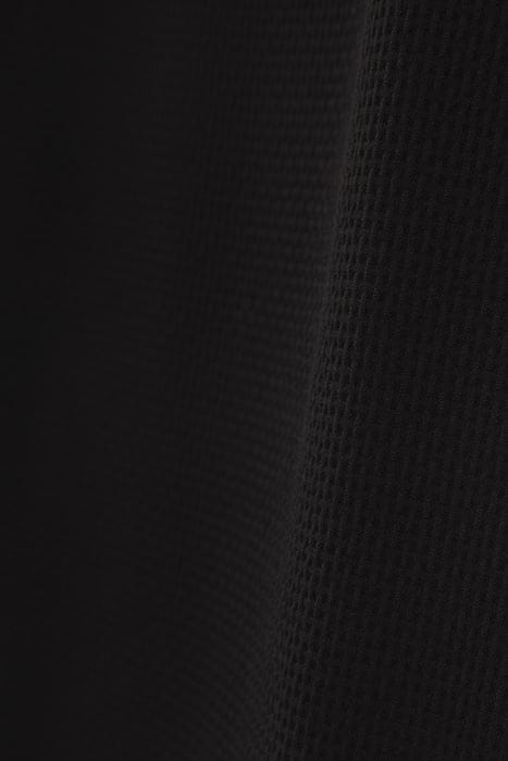 BLACK WAFFLE-KNIT DRESS WITH LETTER BANDS 10