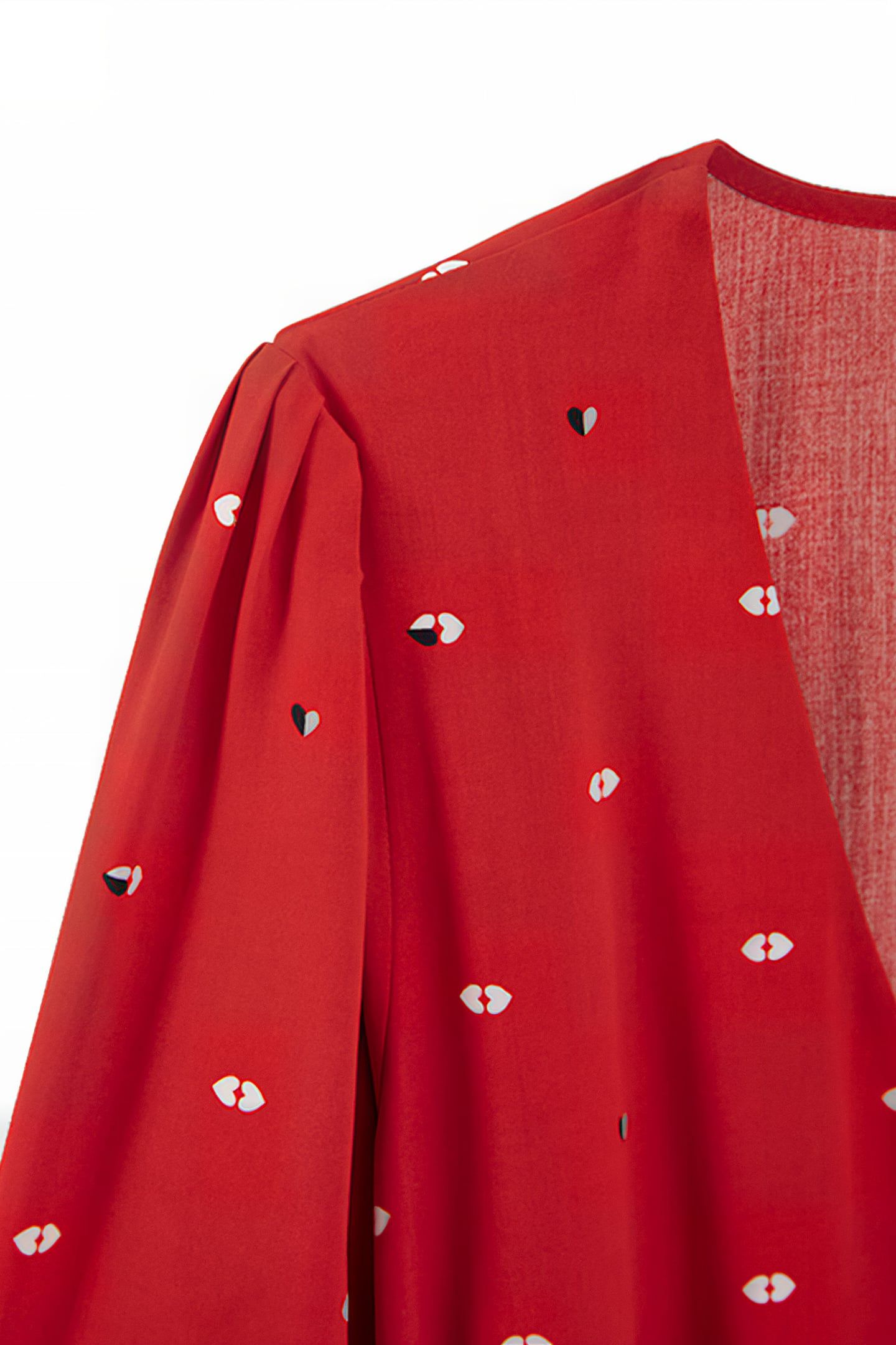 WINTER CRIMSON HEART-KISS PRINT DRESS 3