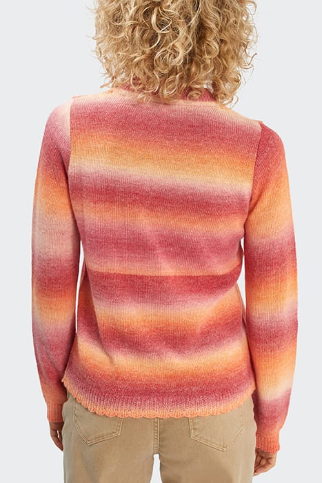 SOFT PUMPKIN KNIT SWEATER WITH RUFF COLLAR 2