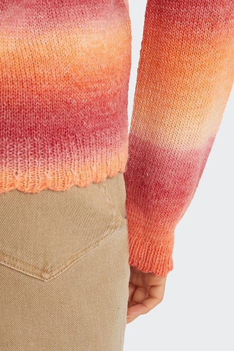 SOFT PUMPKIN KNIT SWEATER WITH RUFF COLLAR 5