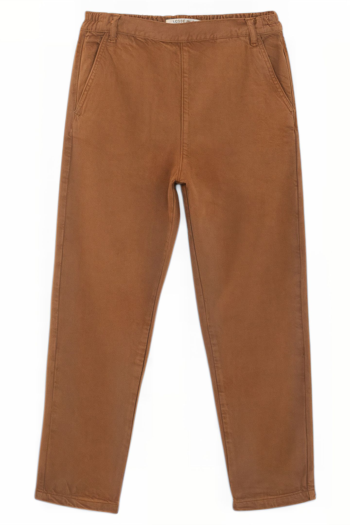 TOBACCO ELASTICATED WAIST BOYFIT JEANS 1