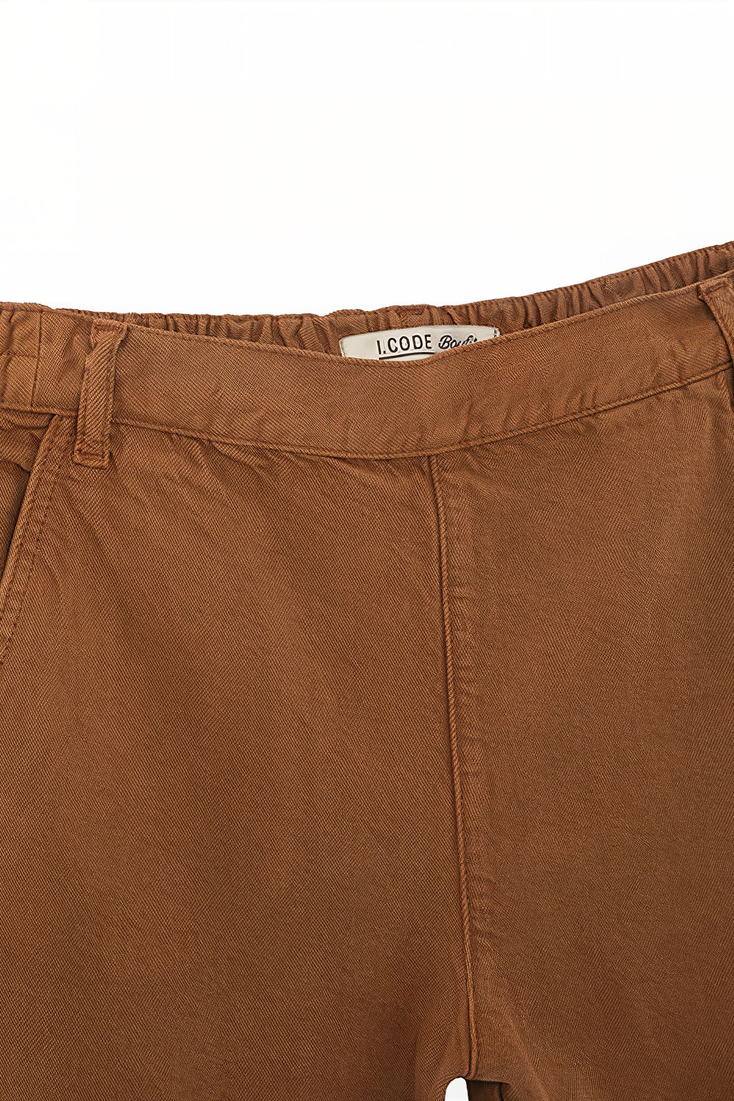 TOBACCO ELASTICATED WAIST BOYFIT JEANS 2