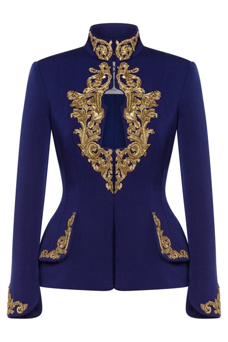 BAROQUE LOCK WOOL FAILLE JACKET BLUE 3