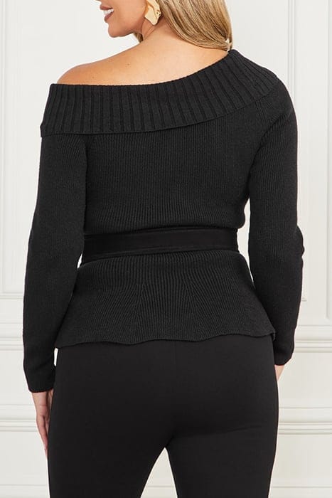 MARCIANO BY GUESS MARISOL SWEATER TOP JET BLACK KNITTED 2