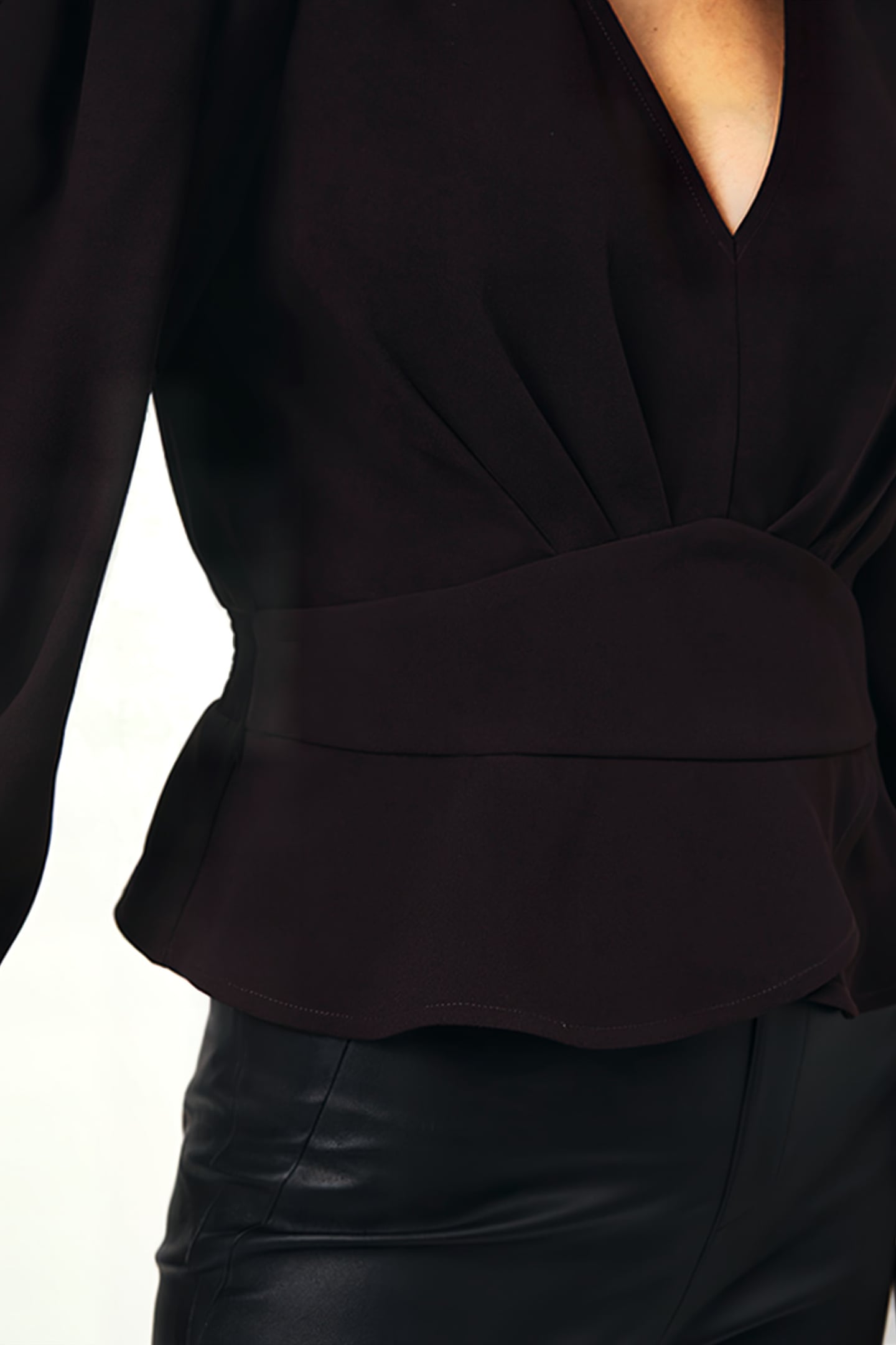 SAWYER PEPLUM TOP DARK GRAPE 5
