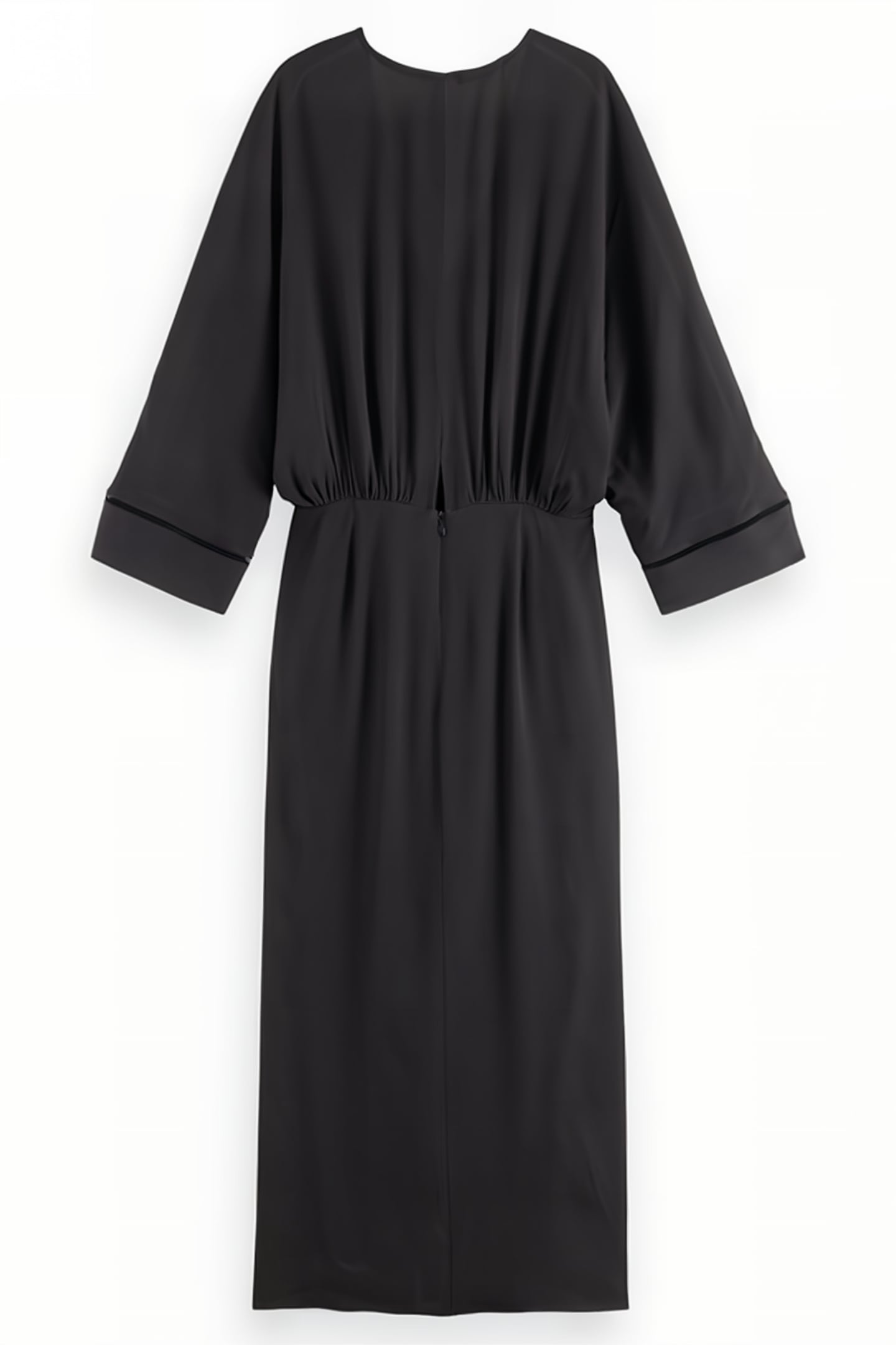MIDI DRESS WITH DRAPE DETAIL EVENING BLACK 2