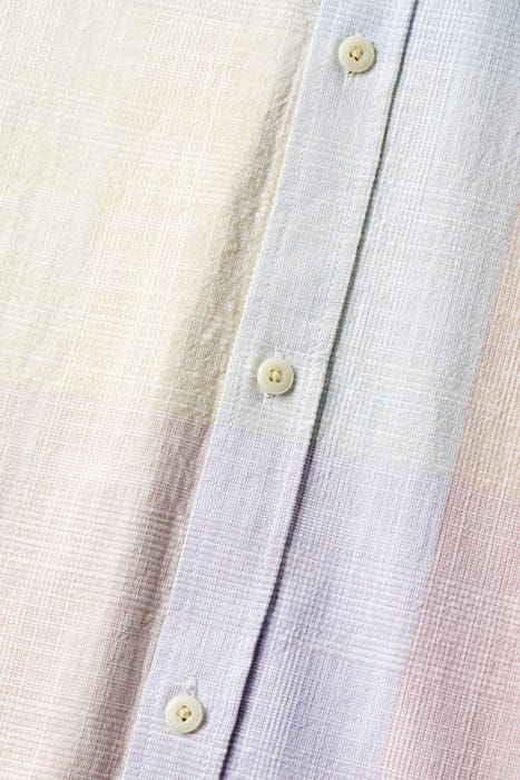 STRUCTURED CHECKED SHORT SLEEV MULTI COLOUR CHECK 7