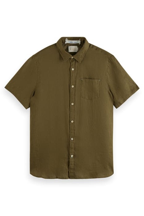 SHORT SLEEVE LINEN SHIRT ALGAE 1