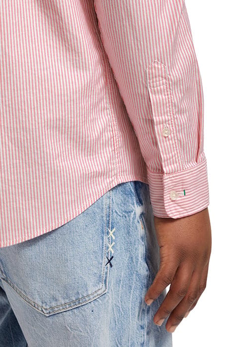 ESSENTIAL OXFORD STRIPE TROPICAL PINK / WHITE STRIPE 7