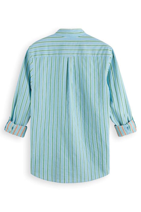 DOBBY STRIPE ROLL UP SLEEVES BLUE STRIPE 2