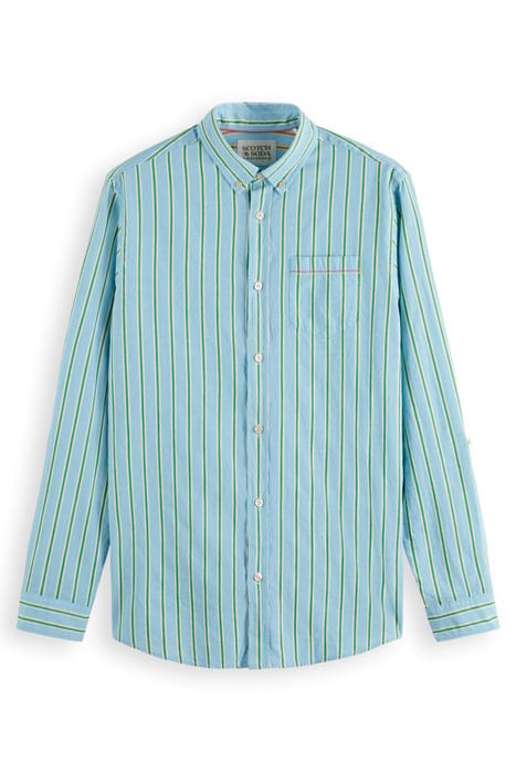 DOBBY STRIPE ROLL UP SLEEVES BLUE STRIPE 3