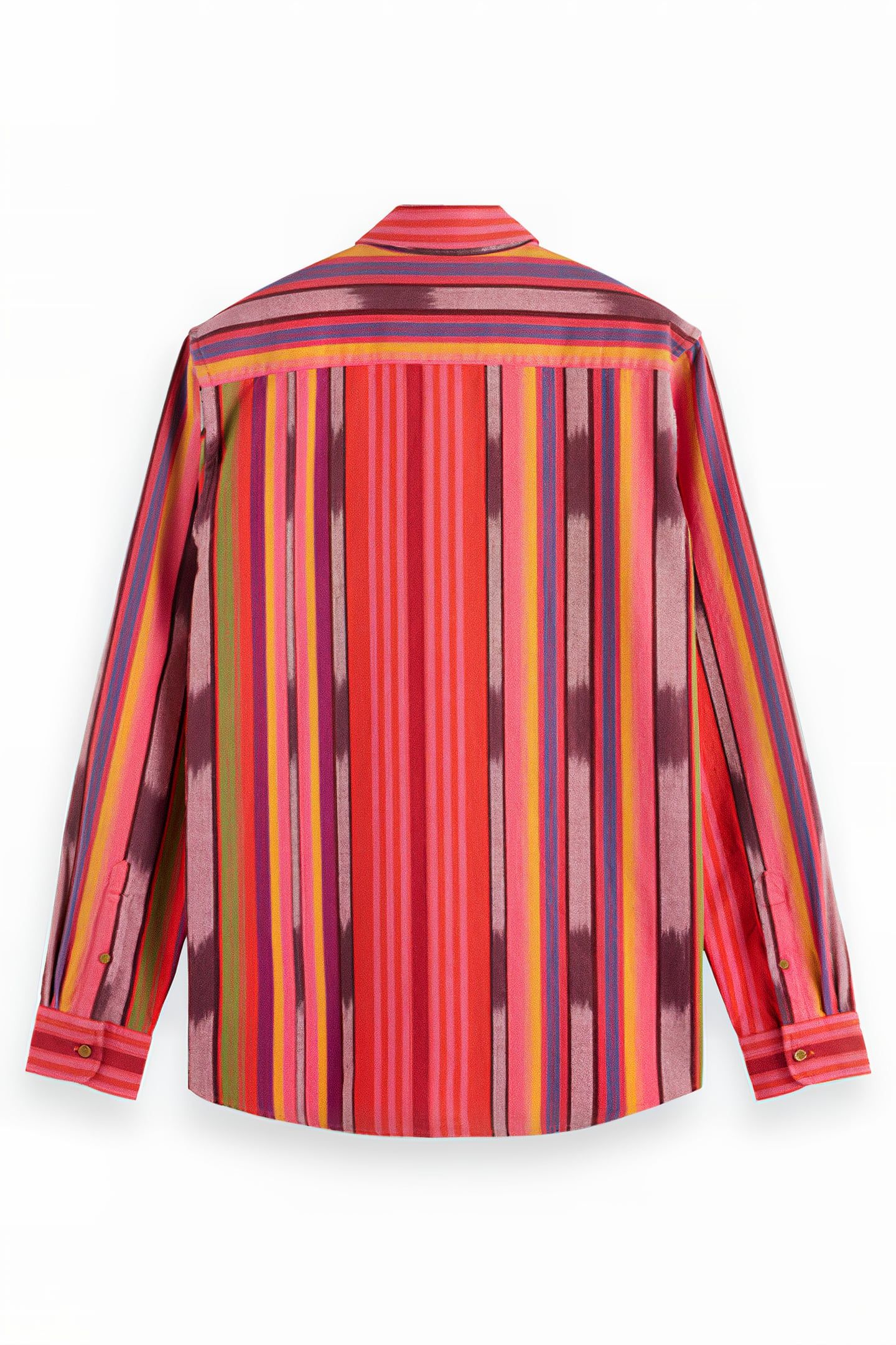 SPACE DYE STRIPE SHIRT PINK IKAT 2