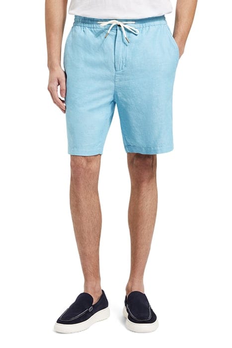 FAVE- COTTON/LINEN TWILL BERMU BLUE LAGOON 1