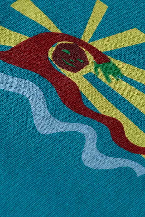 FRONT BACK ARTWORK T-SHIRT PETROL BLUE 3