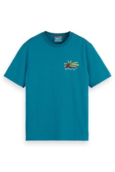 FRONT BACK ARTWORK T-SHIRT PETROL BLUE 1