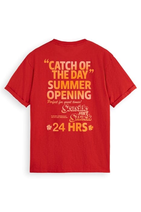 FRONT BACK ARTWORK T-SHIRT BOAT RED 2