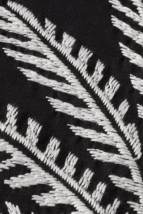 PALM TREE EMBROIDERY T-SHIRT BLACK 3