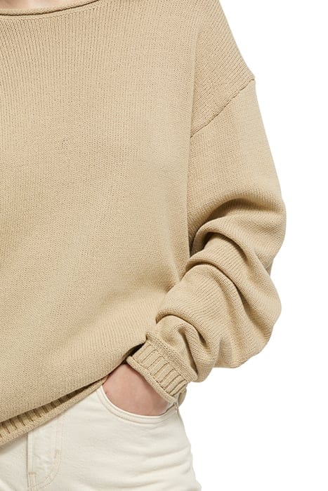 PULLOVER WITH ROLLED EDGES PEBBLE 7