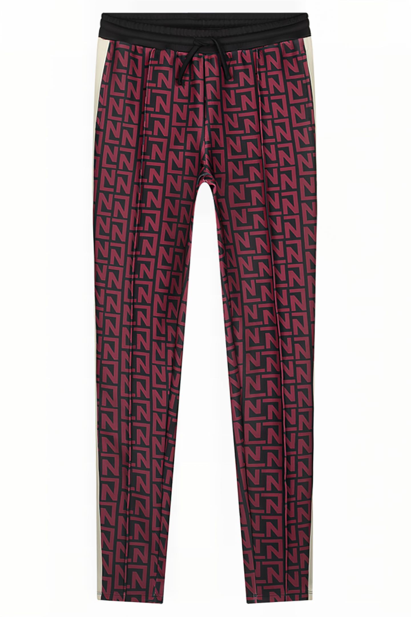 LOGO ALLOVER TRACKPANTS WINE 1