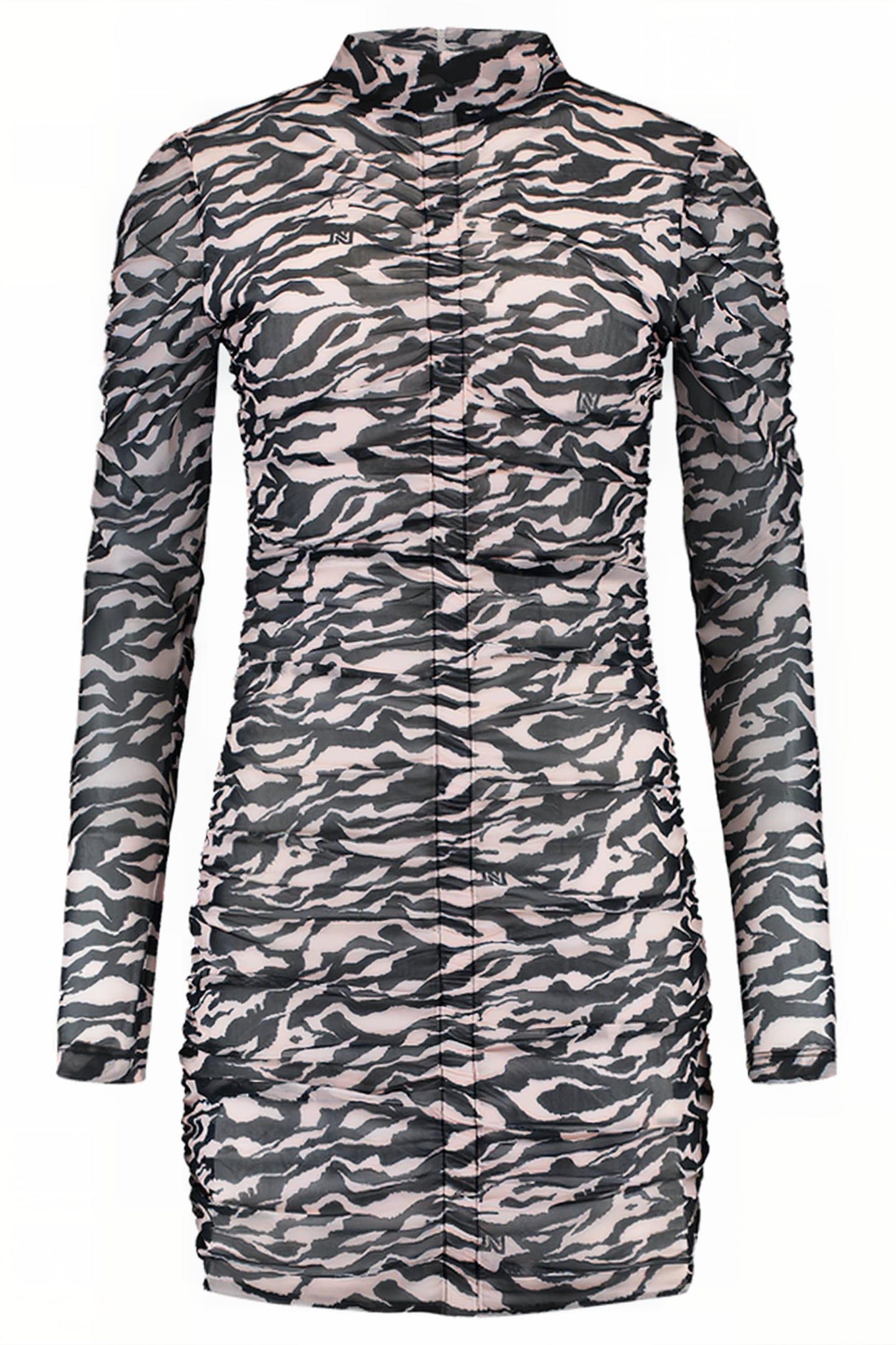 ZEBRA MESH DRESS ROSE 1