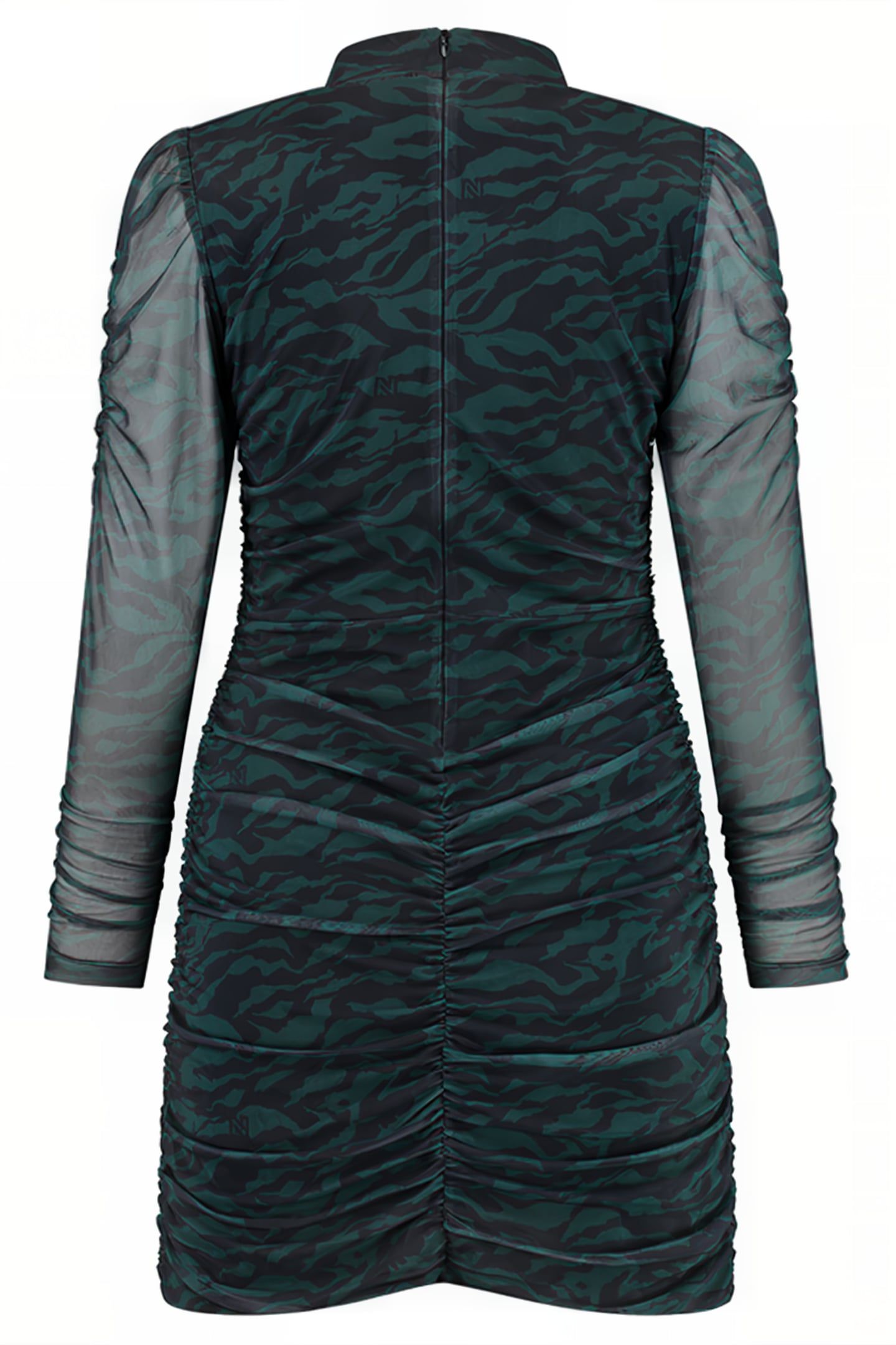 ZEBRA MESH DRESS PINE GREEN 2
