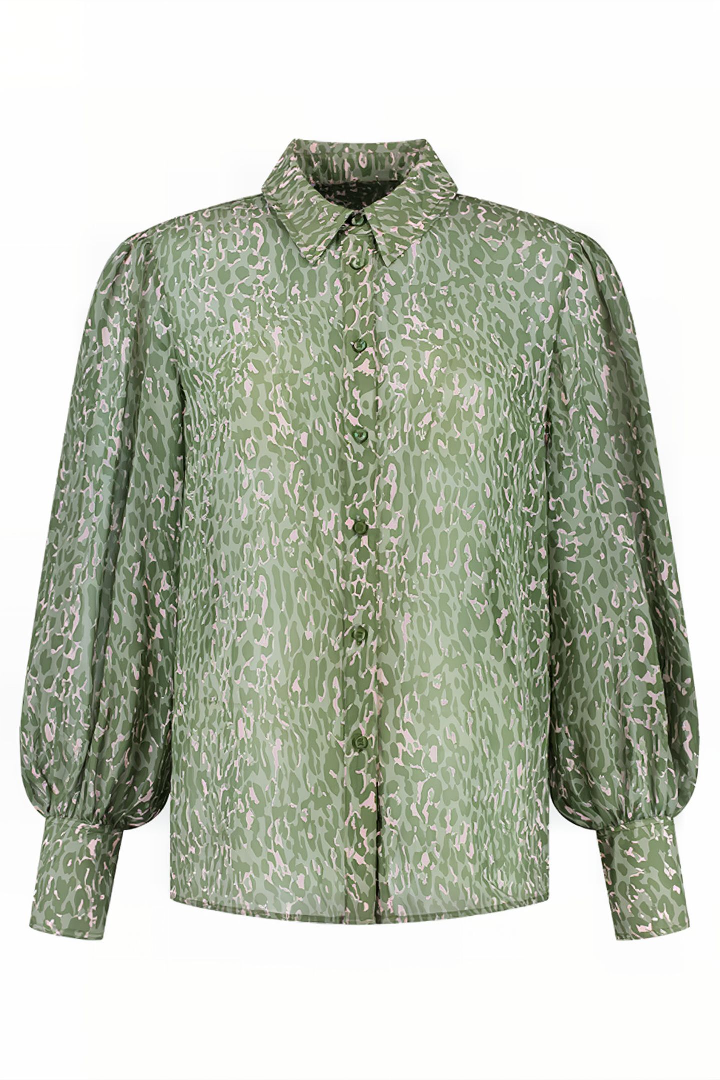 RIVER PRINTED BLOUSE DARK OLIVE 1