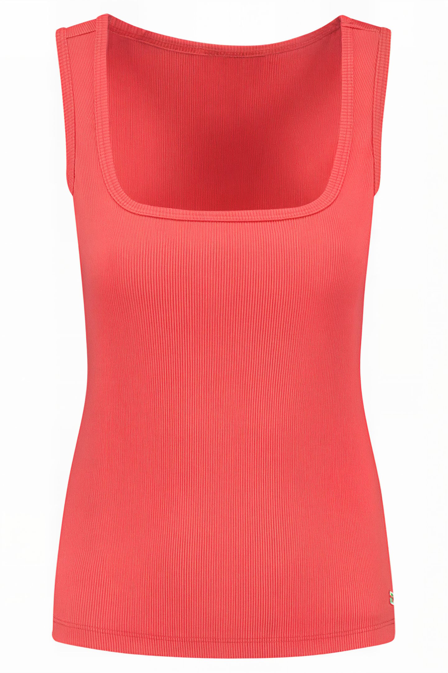 RIB SINGLET SHOCKING RED 1