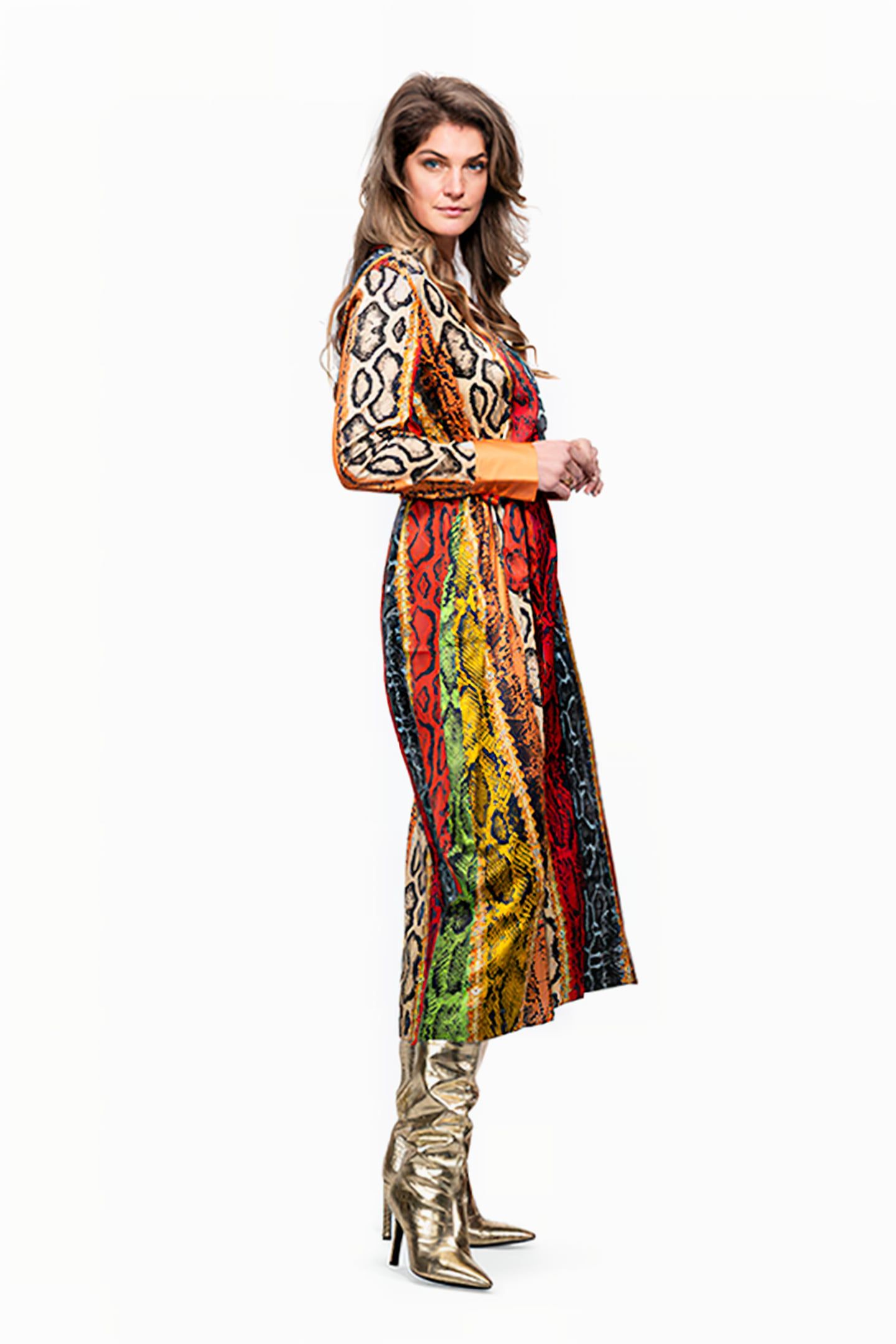 DRESS TURIN LONG SNAKE COLORFUL MULTICOLOR 5
