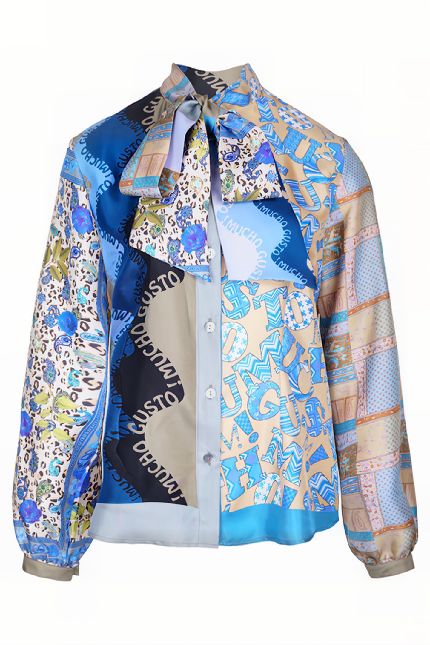 BLOUSE ST. TROPEZ PATCHWORK BLOUSE BLUE 1