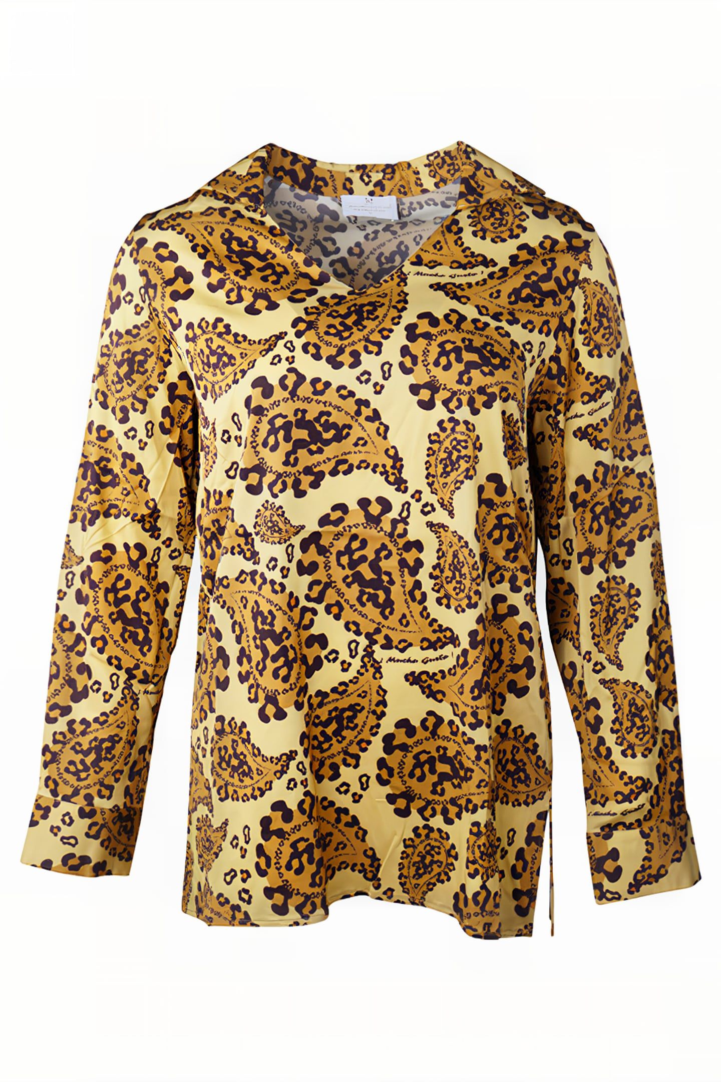 BLOUSE RICCIA LEOPARD PAISLEY BEIGE 1
