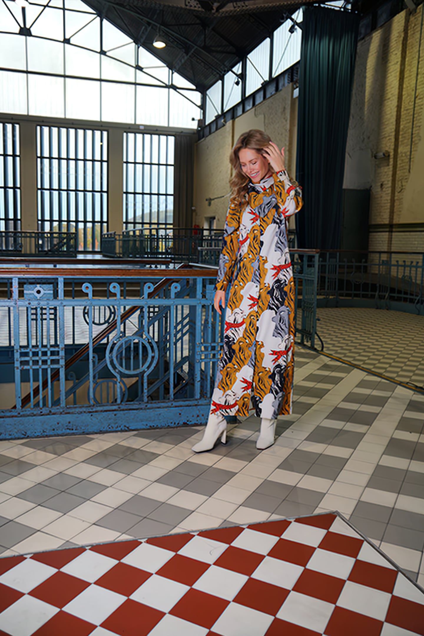 DRESS FRANCIS BAY LONG CAMEL, ECRU 3