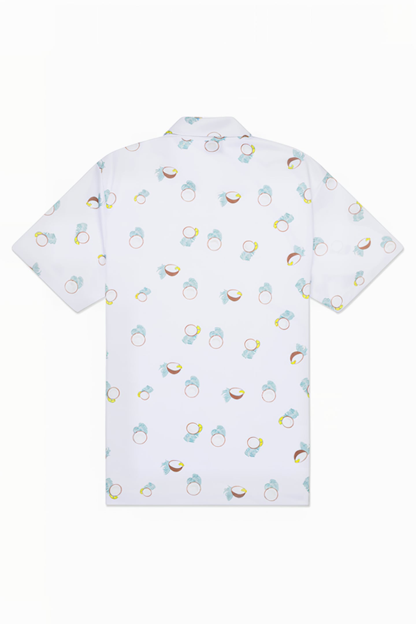 H2O-DRI ACE FIESTA MESH POLO SHORT SLEEVE WHT COMBO 2
