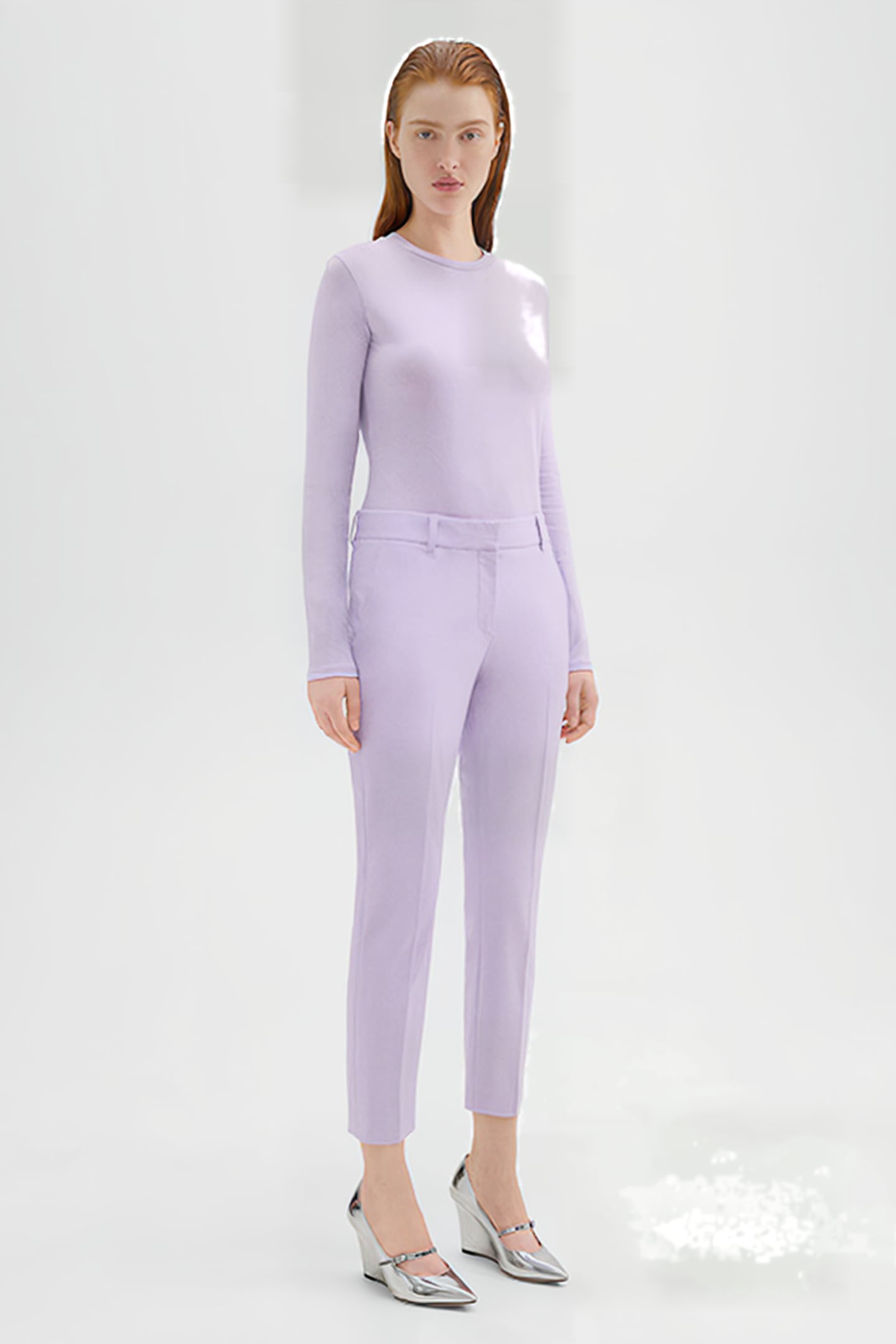 TREECA PANT IN GOOD WOOL LILAC SKY 3