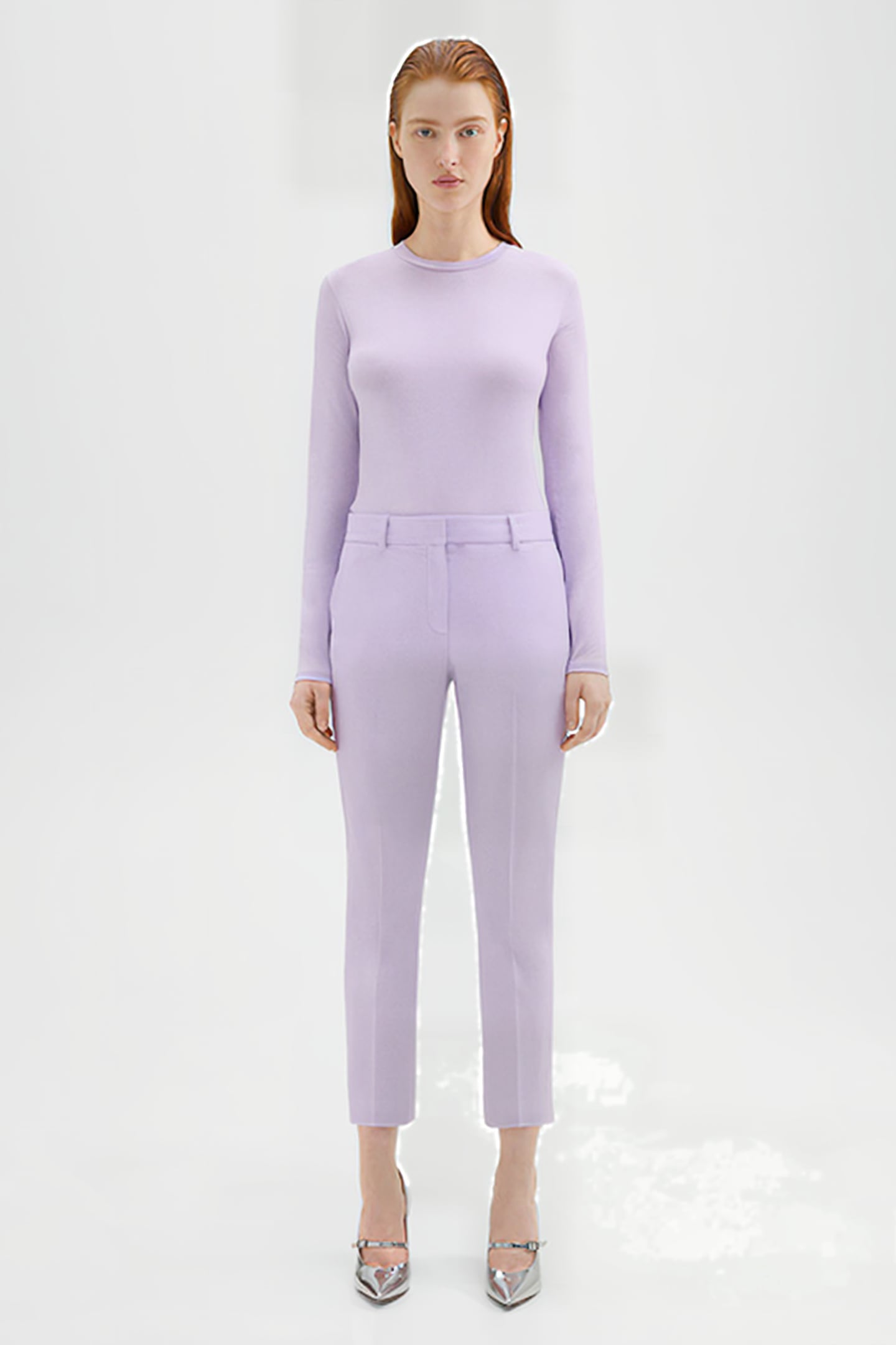 TREECA PANT IN GOOD WOOL LILAC SKY 1