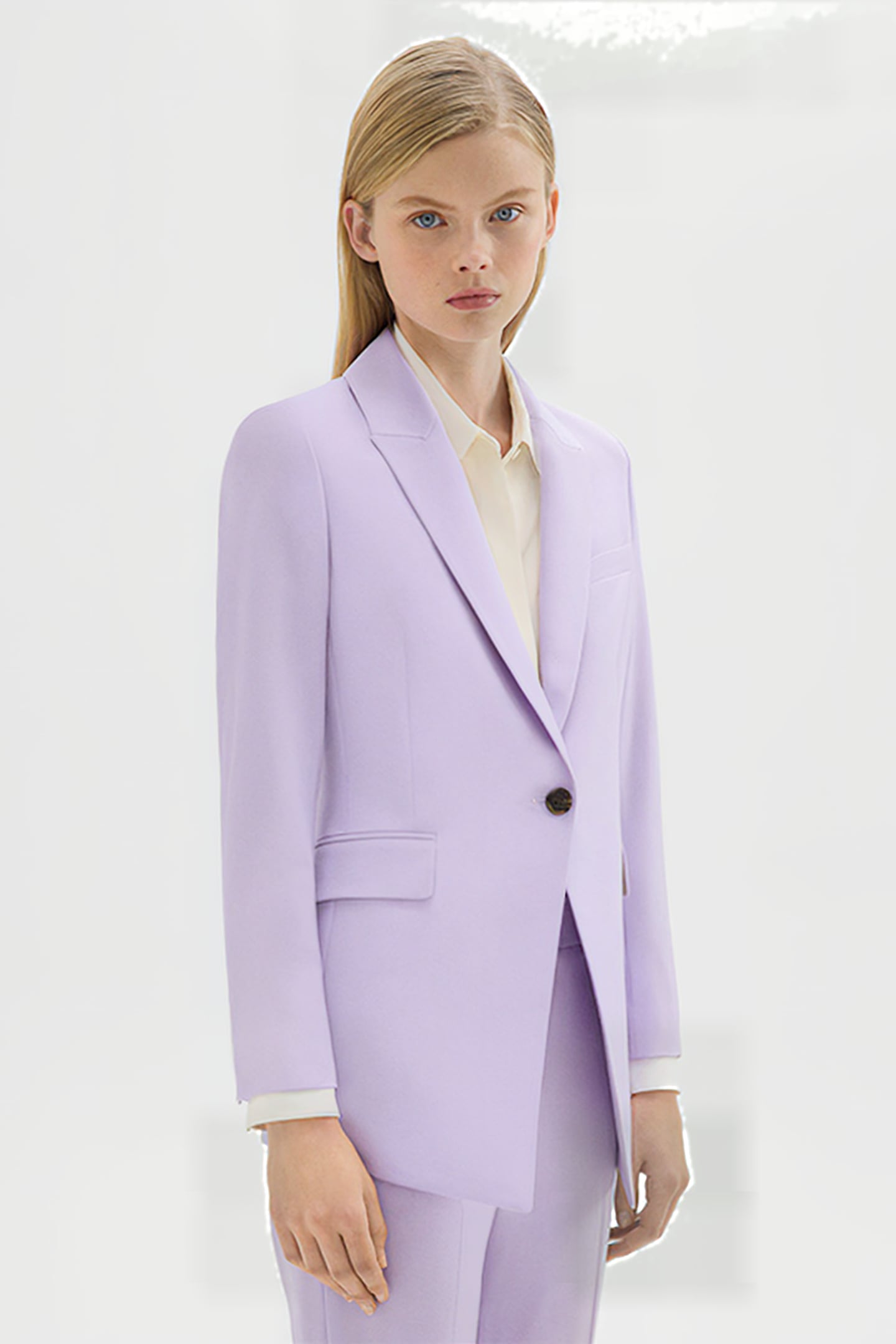 ETIENNETTE BLAZER IN GOOD WOOL LILAC SKY 1
