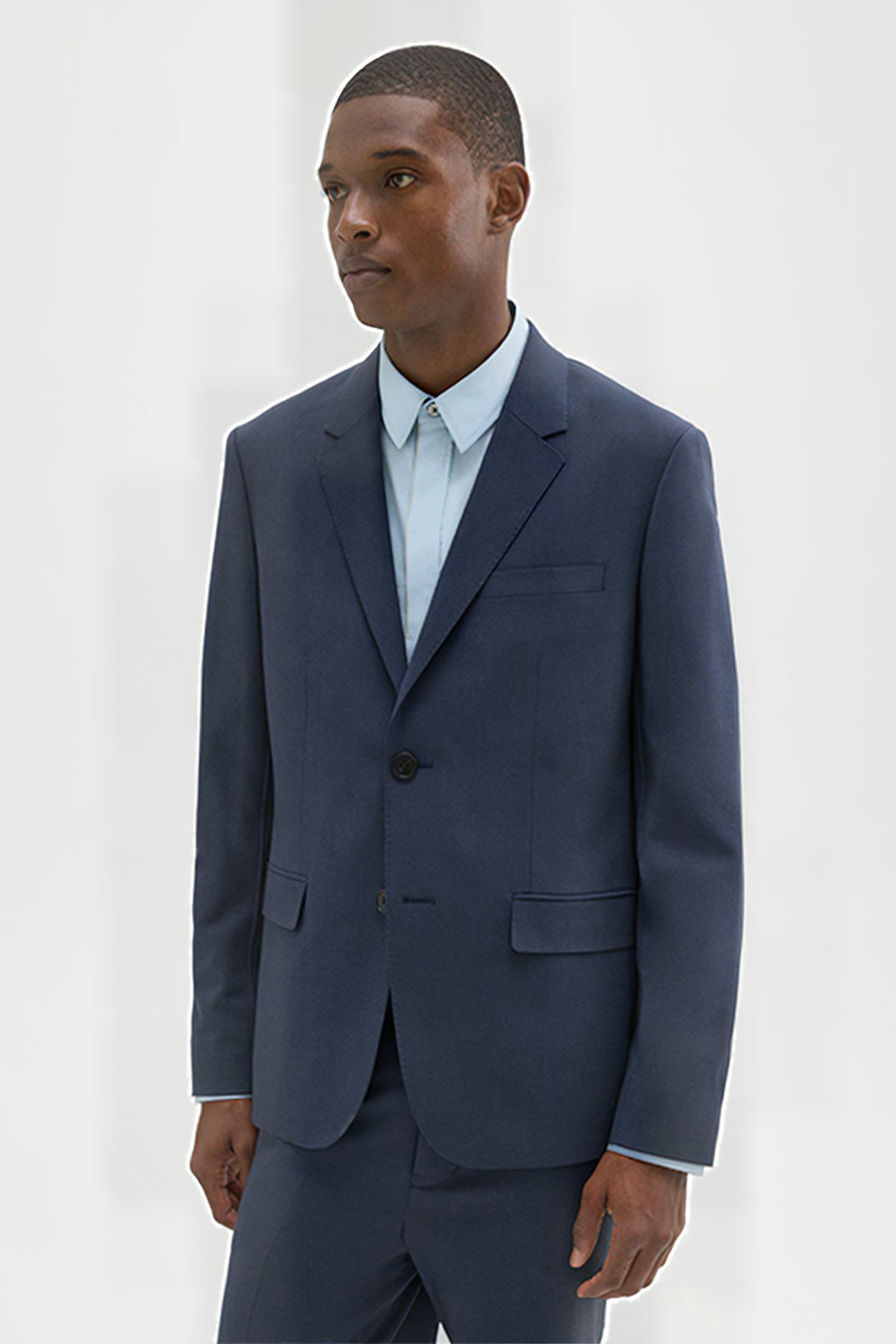 VIRGIN WOOL TWO-BUTTON BLAZER INKWELL 1
