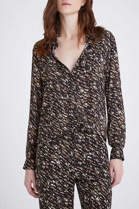 BLACK FUSAIN PRINT SHIRT BLACK 1
