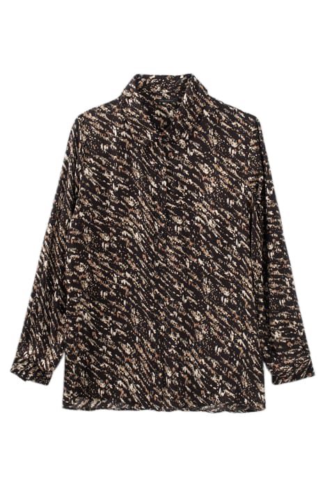 BLACK FUSAIN PRINT SHIRT BLACK 4